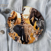 Afrikaanse dieren ronde button 6,0 cm (In situ)