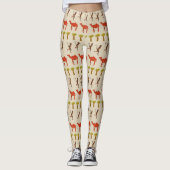 Afrikaanse Dieren Schattigee Illustratie Aangepast Leggings (Voorkant)