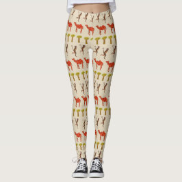 Afrikaanse Dieren Schattigee Illustratie Aangepast Leggings