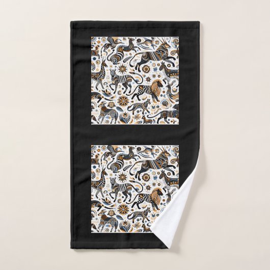 Afrikaanse dieren Tribal Tribe Pattern Bad Handdoek (Handdoek)