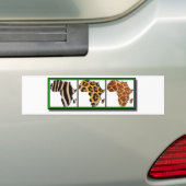 Afrikaanse dierencollage2 bumpersticker (Op auto)
