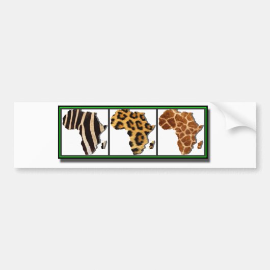 Afrikaanse dierencollage2 bumpersticker (Voorkant)