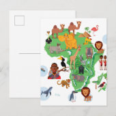 Afrikaanse dierenkaart briefkaart (Voorkant / Achterkant)