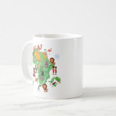 Afrikaanse dierenkaart koffiemok (Voorkant links)