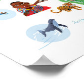 Afrikaanse dierenkaart poster (Hoek)