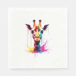Afrikaanse dierenkunst De kleurrijke giraffe voor Servet