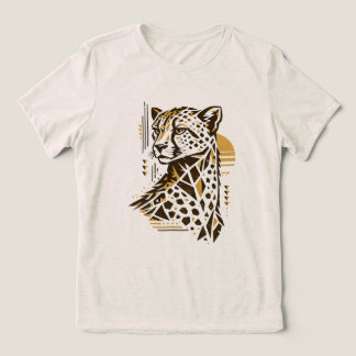 Afrikaanse dierenkunst - Luipaard Dames Grafisch Tri-Blend Shirt
