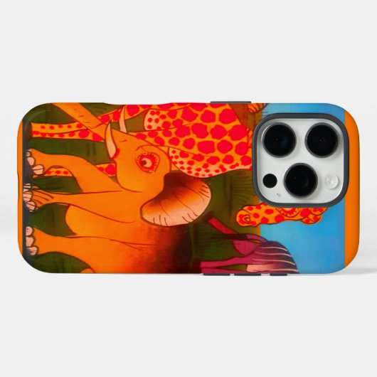 Afrikaanse dierenkunstprint Case-Mate iPhone case (Achterkant (horizontaal))