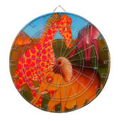 Afrikaanse dierenkunstprint dartbord (Voorkant)