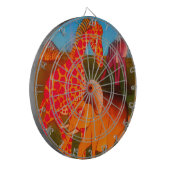 Afrikaanse dierenkunstprint dartbord (Voorkant Links)