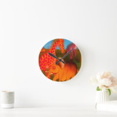 Afrikaanse dierenkunstprint ronde klok (Huis)