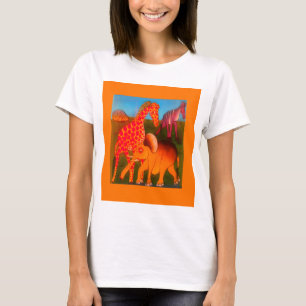 Afrikaanse dierenkunstprint t-shirt