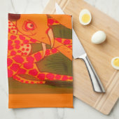 Afrikaanse dierenkunstprint theedoek (Quarter Fold)