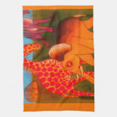 Afrikaanse dierenkunstprint theedoek (Verticaal)