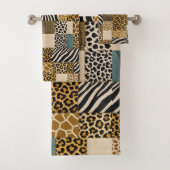 Afrikaanse dierenprint patchwork ontwerp handdoeke bad handdoek (Insitu)