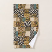 Afrikaanse dierenprint patchwork ontwerp handdoeke bad handdoek (Handdoek)