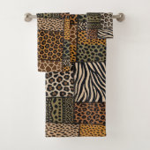 Afrikaanse dierenprint patchwork ontwerp handdoeke bad handdoek (Insitu)