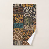Afrikaanse dierenprint patchwork ontwerp handdoeke bad handdoek (Handdoek)