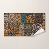 Afrikaanse dierenprint patchwork ontwerp handdoeke bad handdoek (Handdoek)