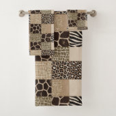 Afrikaanse dierenprint patchwork ontwerp handdoeke bad handdoek (Insitu)