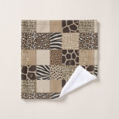 Afrikaanse dierenprint patchwork ontwerp handdoeke bad handdoek (Wasdoekje)