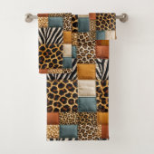 Afrikaanse dierenprint patchwork ontwerp handdoeke bad handdoek (Insitu)