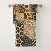 Afrikaanse dierenprint patchwork ontwerp handdoeke bad handdoek (Insitu)
