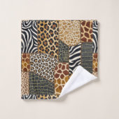 Afrikaanse dierenprint patchwork ontwerp handdoeke bad handdoek (Wasdoekje)
