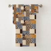 Afrikaanse dierenprint patchwork ontwerp handdoeke bad handdoek (Insitu)