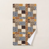 Afrikaanse dierenprint patchwork ontwerp handdoeke bad handdoek (Handdoek)