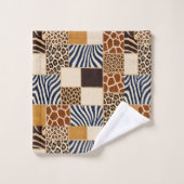 Afrikaanse dierenprint patchwork ontwerp handdoeke bad handdoek (Wasdoekje)