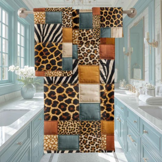 Afrikaanse dierenprint patchwork ontwerp handdoeke bad handdoek