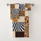 Afrikaanse dierenprint patchwork ontwerp handdoeke bad handdoek (Insitu)