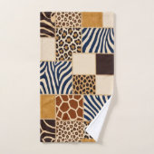 Afrikaanse dierenprint patchwork ontwerp handdoeke bad handdoek (Handdoek)