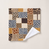 Afrikaanse dierenprint patchwork ontwerp handdoeke bad handdoek (Wasdoekje)