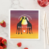 Afrikaanse Dierensafari Sunset gepersonaliseerd Servet (Insitu)