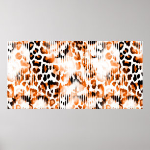 Afrikaanse dierlijke afdrukken.  natuurlijk patroo poster