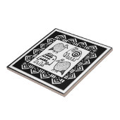 Afrikaanse dierlijke gedistilleerde dranken tegeltje (Zijkant)