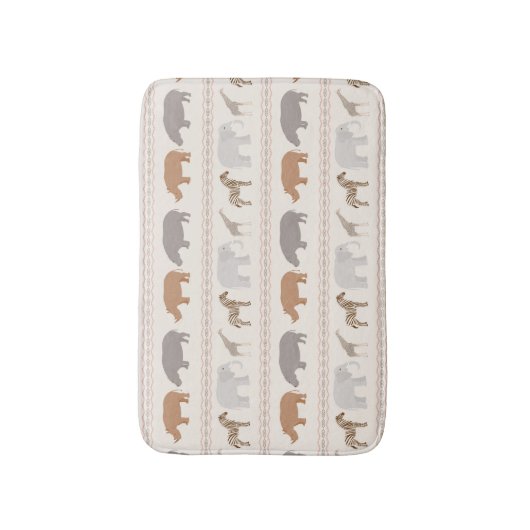 Afrikaanse dierpatronen 1 badmat (Voorkant Verticaal)