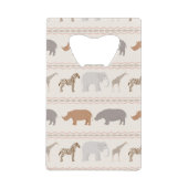 Afrikaanse dierpatronen 1 creditkaart flessenopener (Voorkant)