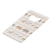 Afrikaanse dierpatronen 1 creditkaart flessenopener (Achterkant Gekanteld)