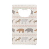 Afrikaanse dierpatronen 1 creditkaart flessenopener (Achterkant)