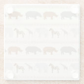 Afrikaanse dierpatronen 1 glazen onderzetter (Achterkant)