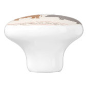 Afrikaanse dierpatronen 1 keramische knop (Zijkant)