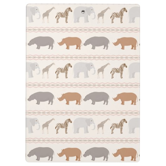 Afrikaanse dierpatronen 1 klembord (Achterkant)