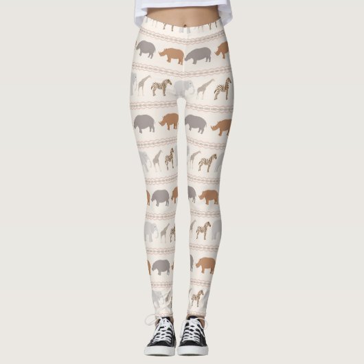 Afrikaanse dierpatronen 1 leggings (Voorkant)