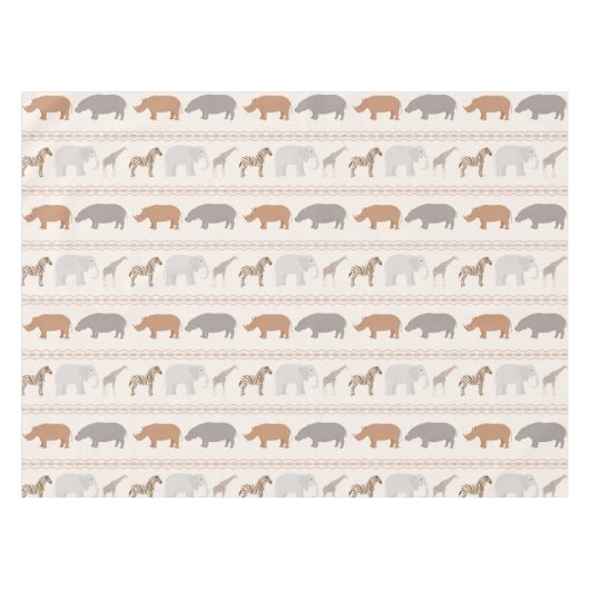 Afrikaanse dierpatronen 1 tafelkleed (Voorkant (Horizontaal))