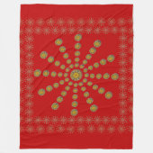 Afrikaanse dommenontwerp met rode pols fleece deken (Voorkant)