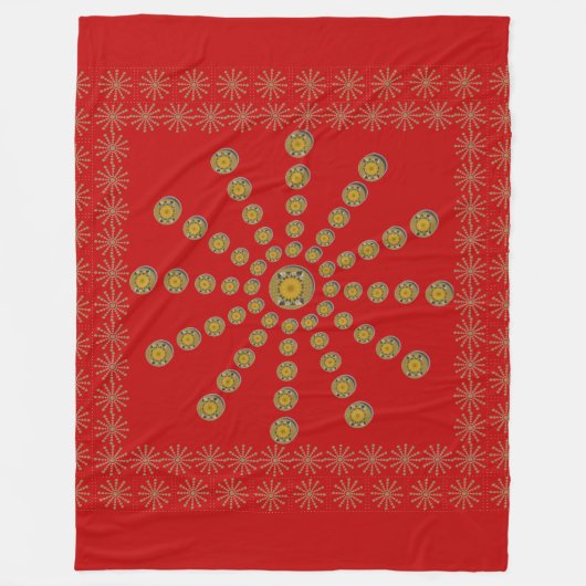 Afrikaanse dommenontwerp met rode pols fleece deken (Voorkant)