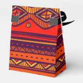 Afrikaanse doos met stammenpatronen bedankdoosjes (Achterkant)